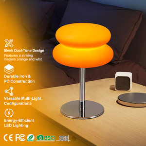 Nuova Lampada da Tavolo Moderna Creativa Arancione, Illuminazione Semplice per Camera da Letto e Soggiorno, Piccola Luce Notturna a LED Decorativa - Product Image 1