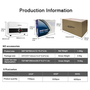 Calentador de Agua Eléctrico Instantáneo Inteligente de 5.5kW con Calentamiento Rápido, 220V, con Control de Temperatura - Product Image 6