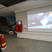 Système de projection interactif laser double lumière pour la lutte contre les incendies, simulateur d'entraînement à l'extincteur 3D
