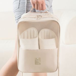 Travel Portable Double-Layer Three-Dimensional Oxford Shoe Bag Zipper Closure Eco-Friendly <b>Foldable</b> Design for <b>Trolley</b> Shoes - Product Image 4