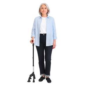 Muleta Negra de Cuatro Patas, Muleta para Personas con Parkinson, Fabricada en España KMINA K10065 - Product Image 2