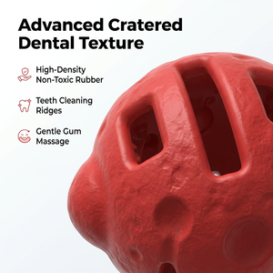 Jouet interactif en caoutchouc naturel pour chien, distributeur <span class=keywords><strong>de</strong></span> friandises, balle à mâcher pour chiots agressifs, idéal pour le nettoyage des dents et l'entraînement. - Product Image 3