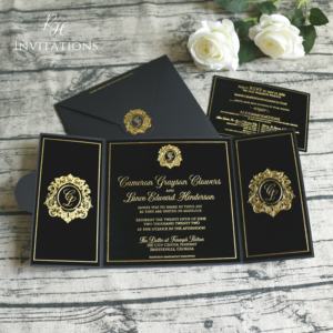 <span class=keywords><strong>Carte</strong></span> d'invitation de <span class=keywords><strong>mariage</strong></span> personnalisé or noir, carton de <span class=keywords><strong>remerciement</strong></span> élégante, pour envoi de <span class=keywords><strong>mariage</strong></span>, avec <span class=keywords><strong>texte</strong></span> personnalisé, pièces - Product Image 3