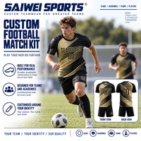 Tenues d'équipe de football personnalisées avec des maillots de match durables, respirants et à séchage rapide pour les académies de jeunes, option de logo au dos