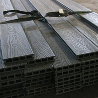Plancher extérieur moderne en WPC 150*23mm, étanche, à installation par clic, à bas prix, grain de bois brossé, lisse, antidérapant