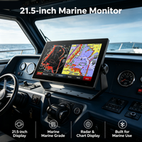 Moniteur LCD industriel USB à écran tactile capacitif haute résolution 21,5 pouces 1000-1500 Nits, étanche IP66/IP65, pour applications marines OEM