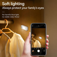 Nouveau lot de 4 lampes LED rechargeables modernes pour armoire, avec détecteur de mouvement et télécommande, 5V, pour chambre, placard, cuisine
