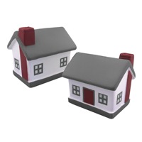 Mini jouet anti-stress en mousse PU souple en forme de maison avec logo personnalisé pour la promotion immobilière