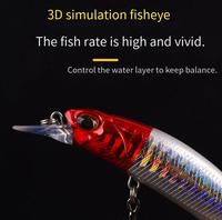 Umpan Keras Minnow Laser Suspending Aotuo Laris Manis 7.5cm 9cm 11cm untuk Memancing Ikan Bass, Culter, Mandarin di Air Tawar