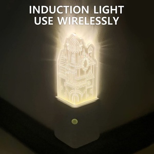 Luz Nocturna LED con Sensor de Movimiento para Niños, Recargable por USB, Brillo Ajustable, Diseño de Castillo - Product Image 3
