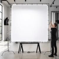 Diffuseur papillon portable, cadre réflecteur, panneau modificateur de lumière, kit de pare-soleil pliable, 8'*8' / 2.4*2.4m