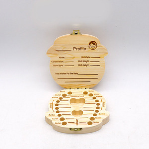 Thay đổi răng trẻ em bằng gỗ hộp răng thay đổi bộ sưu tập răng nam và nữ tóc thai nhi - Product Image 4