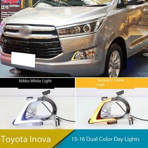 ไฟเดย์ไลท์ LED แบบเสียบใช้งานได้ทันทีสำหรับรถยนต์ พร้อมไฟตัดหมอกและไฟเลี้ยวสีเหลือง สำหรับรถยนต์โตโยต้า อินโนวา ปี 2015-2016 - Product Image 3