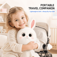 Nouvelle Sortie : Lapin en Peluche Interactif Blanc à Longues Oreilles, Oreilles Internes Roses, Grands Yeux, Doux, Idéal pour Cadeau d'Anniversaire Enfant, Vente en Gros