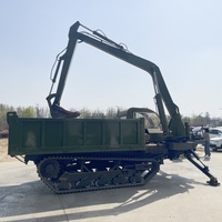 Chinesischer Lieferant: All-in-One 8T Raupenkipper mit Kran, 10 Tonnen Muldenkipper mit Baggeraufsatz für Aushubarbeiten