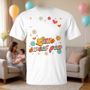 Camiseta Promocional Linda de Sweet Pea para Niños, Camiseta de Mamá e Hija Little Pea para Baby Shower - Product Image 3