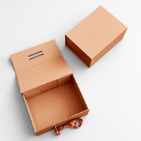 Boîte cadeau magnétique pliable personnalisée avec poignée en ruban, boîte rigide pliable pour emballage de shopping, vente en gros