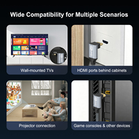 Câble adaptateur à angle de 90 degrés 8K60Hz 4K120Hz 48Gbps avec connecteur plaqué or et blindage en feuille, vente en gros pour moniteur, ordinateur portable, projecteur