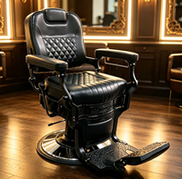 Chaise de barbier hydraulique inclinable vintage confortable de haute qualité pour salon de coiffure professionnel, mobilier de salon de rasage