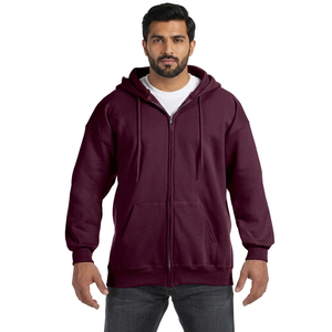 Best Quality Men's Half-Zip Velour Hoodies Fashionable Oversized Streetwear Color Blocking Embroidered <b>Waterproof</b> Cotton - Product Image 1