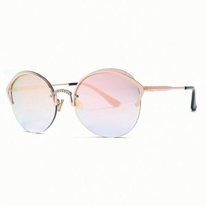 Gafas de Sol de Moda con Marco Metálico Retro, Lentes Redondas Degradadas, Estilo Ojo de Gato para Mujer, Novedad 2019 - Product Image 2