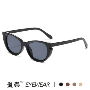 Lunettes de soleil œil de chat Yingtai, monture grise, verres PC, unisexe, protection UV400, style tendance - Product Image 2
