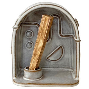 Offre Spéciale de table mini niche <span class=keywords><strong>miniature</strong></span> fait à la main en céramique palo santo autel porte-encens porcelaine bois naturel brûleur d'encens - Product Image 1