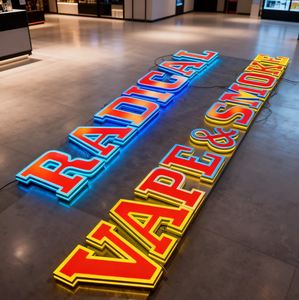 Letrero LED a Todo Color Personalizado, Letrero con Logotipo de Letras en Canal de Metal Acrílico 3D, Letrero RGB para Exteriores e Interiores, Letrero Comercial para Fachada de Tienda - Product Image 2