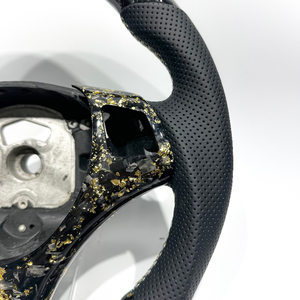 Volante de Fibra de Carbono Forjado en Oro Personalizado para <span class=keywords><strong>BMW</strong></span> Serie 3 E90 E92 330i <span class=keywords><strong>330d</strong></span> Coupé 335i Coupé 318i 2003-2012, Interior de Auto - Product Image 3