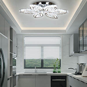 Luce moderna Led da incasso plafoniera per ufficio negozio K9 lampadario di cristallo luci a soffitto bianco freddo - Product Image 6