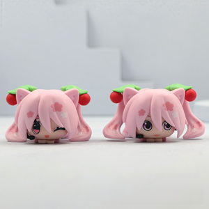 ฟิกเกอร์หูแมวชิบิมิคุ ขนาด 6.5 ซม. 6 ชิ้น=1 ชุด น่ารัก ซากุระมิคุ มินิ ของสะสม ของเล่นอนิเมะ ตกแต่งโต๊ะทำงาน ตกแต่งรถยนต์ ตกแต่งหน้าเค้ก - Product Image 2