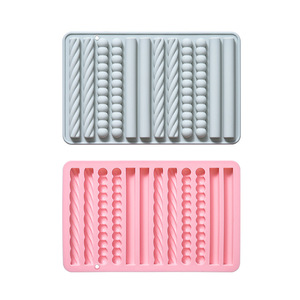 Moule <span class=keywords><strong>de</strong></span> cuisson en silicone <span class=keywords><strong>de</strong></span> qualité alimentaire à 12 cavités 3D en forme <span class=keywords><strong>de</strong></span> longue <span class=keywords><strong>bande</strong></span>, pour gâteaux, DIY, aromathérapie, résine, plâtre, ornements faits à la main, compatible four - Product Image 5