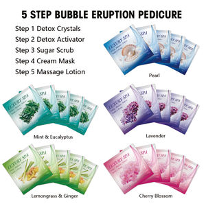 Kit de pédicure spa en 5 étapes en boîte, parfum naturel citronnelle gingembre, produits de spa pour les pieds de luxe, fournisseur de salon de manucure et de spa - Product Image 4