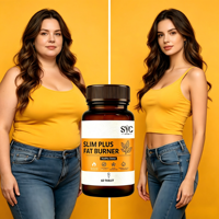 OEM, vente en gros, comprimés brûleurs de graisse naturels à base de plantes Slim Plus, 60 pièces, soutien métabolique et détoxification saine pour adultes