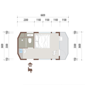 Casa Contenedor Prefabricada de Lujo con <span class=keywords><strong>Techo</strong></span> Desmontable, Casa Modular Pequeña, Vivienda Móvil de Emergencia, Dormitorio - Product Image 6