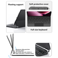 Clavier magnétique flottant sans fil de qualité supérieure, étui de protection, pavé tactile intelligent, disposition multilingue pour Xiaomi Pad 9 Pro Max 13.3"