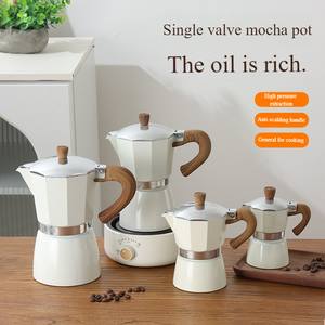<span class=keywords><strong>Cafetière</strong></span> Moka artisanale de style italien classique, <span class=keywords><strong>petite</strong></span>, en métal, à valve unique, avec kit de préparation manuelle - Product Image 2