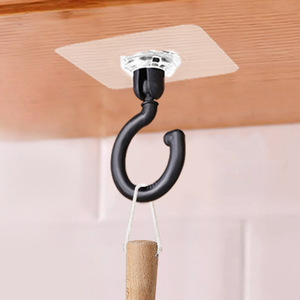 Rotating <b>hooks</b>, no drilling required, traceless, ceiling and wall <b>hooks</b>, household <b>hooks</b>, bathroom and kitchen moisture-proof - Product Image 4
