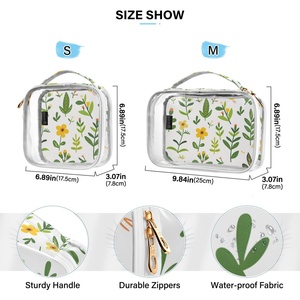 Sac de toilette de voyage portable de haute qualité, sac cosmétique en PVC transparent avec fermeture éclair - Product Image 4