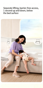 Barrière de <span class=keywords><strong>lit</strong></span> portable pour bébé, produits de protection pour tout-petits, barrière de <span class=keywords><strong>lit</strong></span> pour adultes, barrière de sécurité pliable pour <span class=keywords><strong>lit</strong></span> - Product Image 2