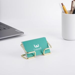 Organizador de Mesa para Escritório em Metal Dourado com Design Bonito, Suporte para Cartões de Visita - Product Image 5