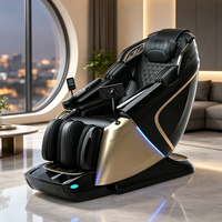 Sillón de Masaje Plegable Portátil de Cuero Eléctrico 3D Shiatsu de Doble Núcleo 2026 para el Hogar, Silla de Masaje de Espalda de Gravedad Cero para Cuerpo Completo