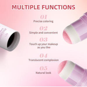 3 colori Soft Face Blush Stick impermeabile contorno ombra fard polvere pesca rosa guancia tinta ragazza coreana cosmetici - Product Image 6