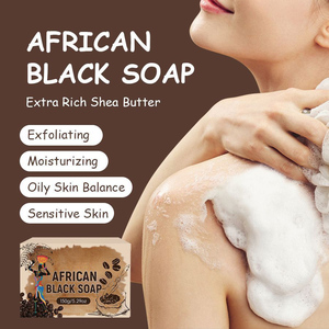 Hữu cơ handmade Vegan phi đen Xà phòng thanh chống mụn trứng cá làm trắng giữ ẩm rắn cho tất cả các loại da bán buôn - Product Image 2