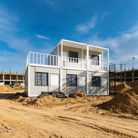 Bâtiment de bureau préfabriqué en panneaux sandwich d'acier, pliable, portable et modulaire pour chantier