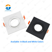Carcasa Cuadrada de Plástico ABS para Lámparas, Ángulo Ajustable, GU10 MR16 PAR30, Antideslumbrante, para Focos LED Empotrables