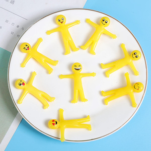 Smiley Face Minion Pull Along Soft <b>Rubber</b> <b>Doll</b> Stress Relief Toy For Children Unisex 2 To 4 Years Plastic Material - Product Image 2