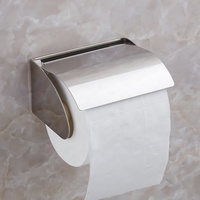 Porte-papier toilette mural moderne en acier inoxydable, étanche, avec étagère