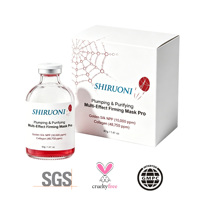 Masque facial peel-off en fil de soie de collagène doré, liftant, à l'acide hyaluronique, raffermissant, éclaircissant et hydratant, en gros