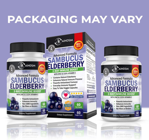 แคปซูลเอลเดอร์เบอร์รี่สารต้านอนุมูลอิสระจาก Sambucus Elderberry Zeggie Zinc - Product Image 5